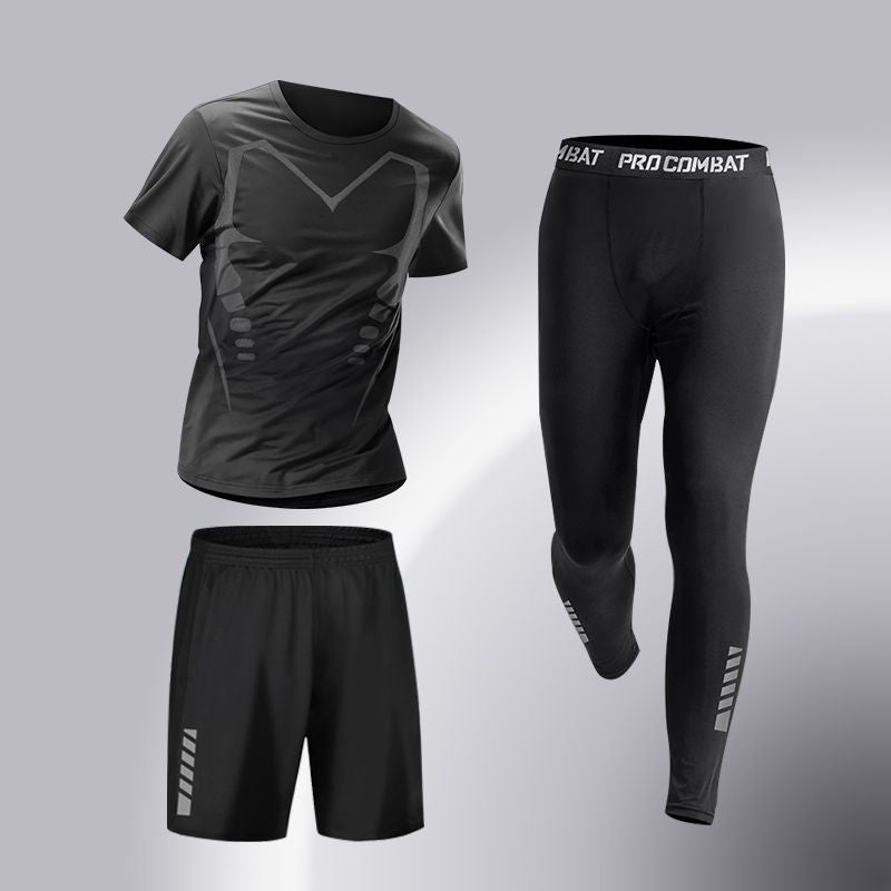 Mens Quick-Dry Sports Suit High Elasticity Training Set