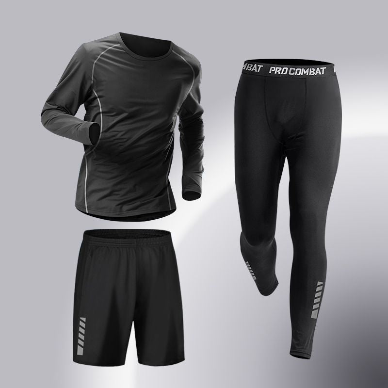 Mens Quick-Dry Sports Suit High Elasticity Training Set