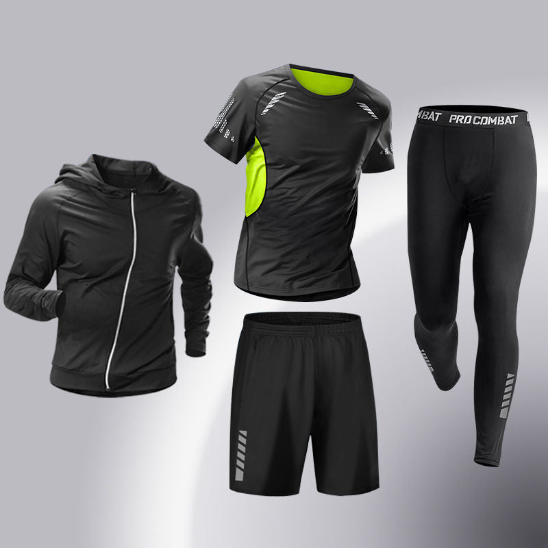 Mens Quick-Dry Sports Suit High Elasticity Training Set