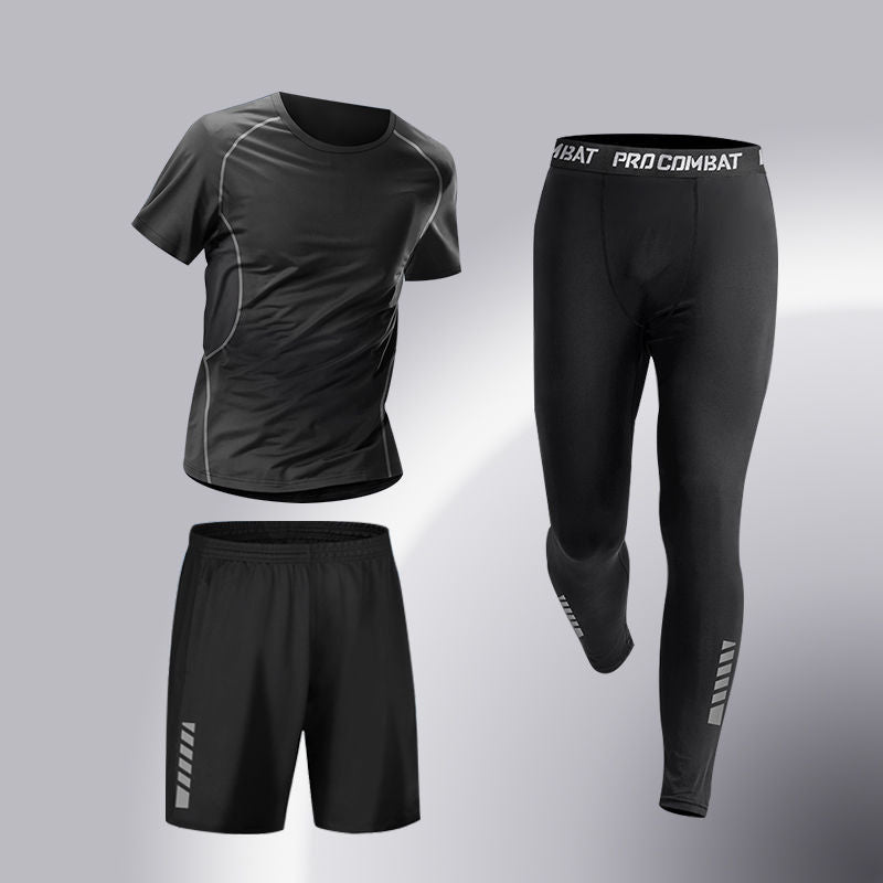 Mens Quick-Dry Sports Suit High Elasticity Training Set