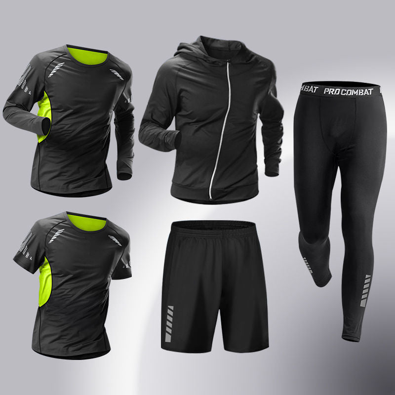Mens Quick-Dry Sports Suit High Elasticity Training Set
