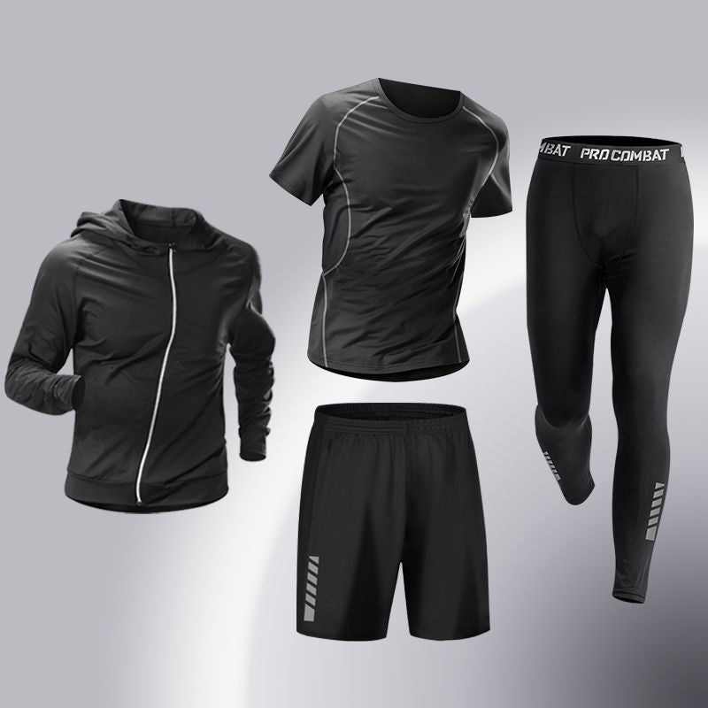 Mens Quick-Dry Sports Suit High Elasticity Training Set