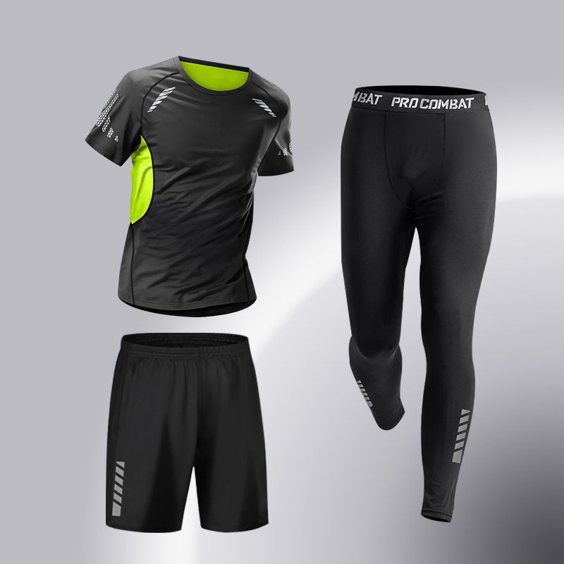 Mens Quick-Dry Sports Suit High Elasticity Training Set