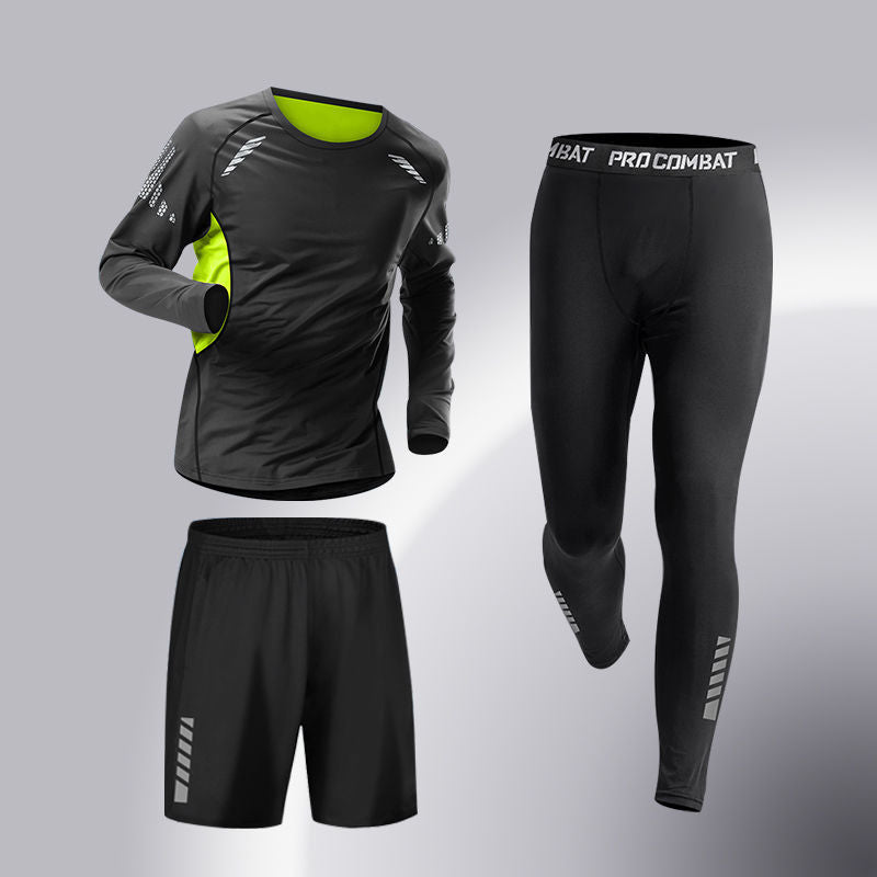 Mens Quick-Dry Sports Suit High Elasticity Training Set