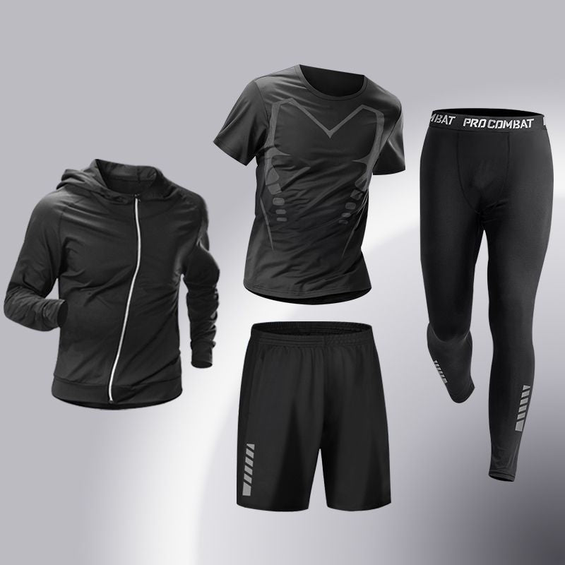 Mens Quick-Dry Sports Suit High Elasticity Training Set